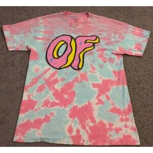 Odd Future Donut Logo Tie Dye T-Shirt Tyler the Creator Men's Medium